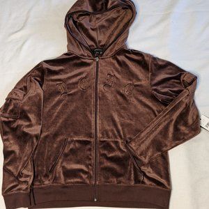 Size 2X  cholate velvet hoodie  BCBQ brand